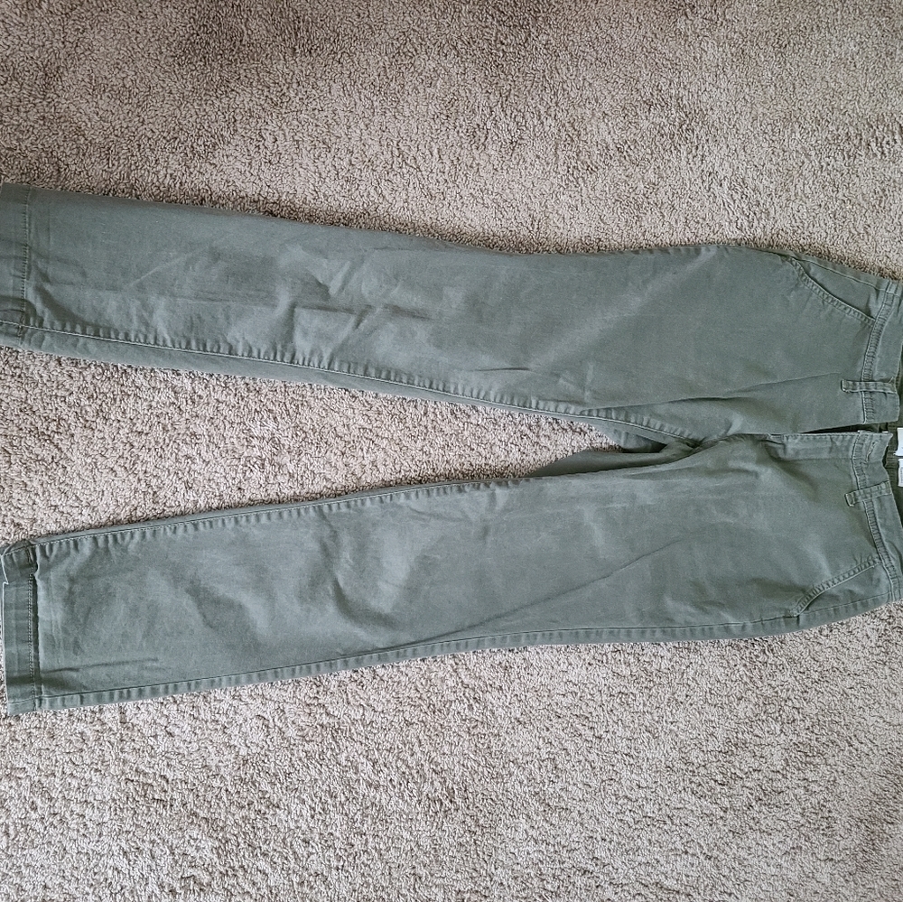 Army Green straight leg dress pant
